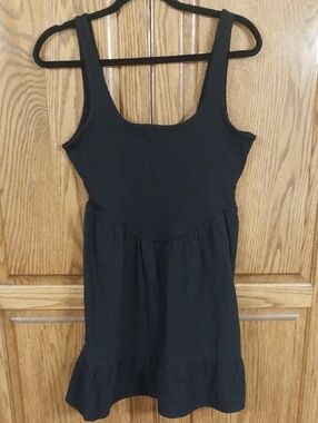 no boundaries shirt dress No Boundaries Maxi T-Shirt Dress Body Contoured Ribbed Solid Blue Slit Large